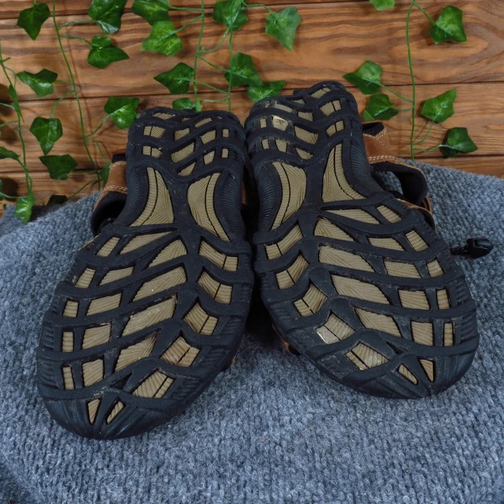 Nunn Bush‎ Newport Men Sandal Size 10 Outdoor Casual Brown Leather